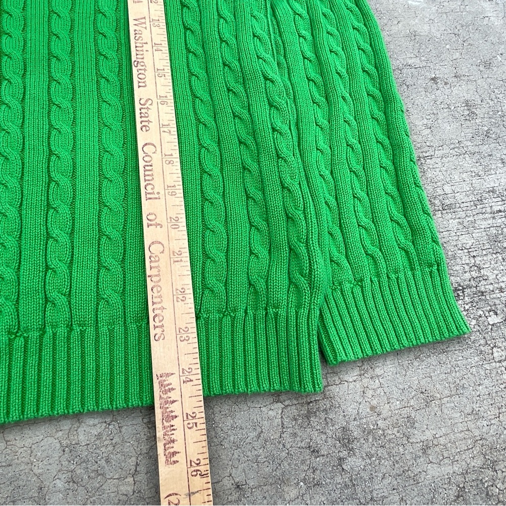 Green Cable Knit Sweater - Picture 5 of 7